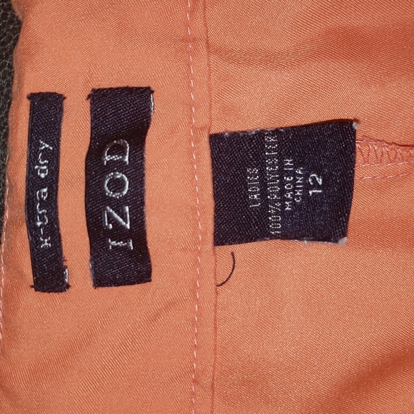 Izod X tra Dry Orange White w Red Piping Skort 12 - Picture 2 of 9
